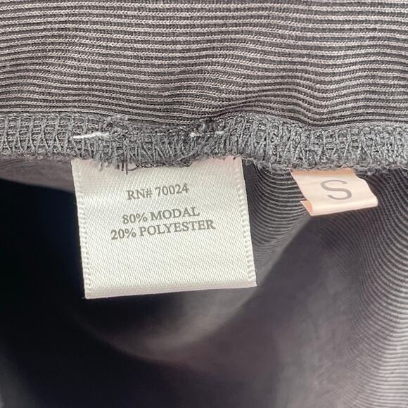 BOBI LOS ANGELES Dress Size Small Gray NWT Mini Long Sleeve Puff V-Neck Ribbed - Picture 10 of 11